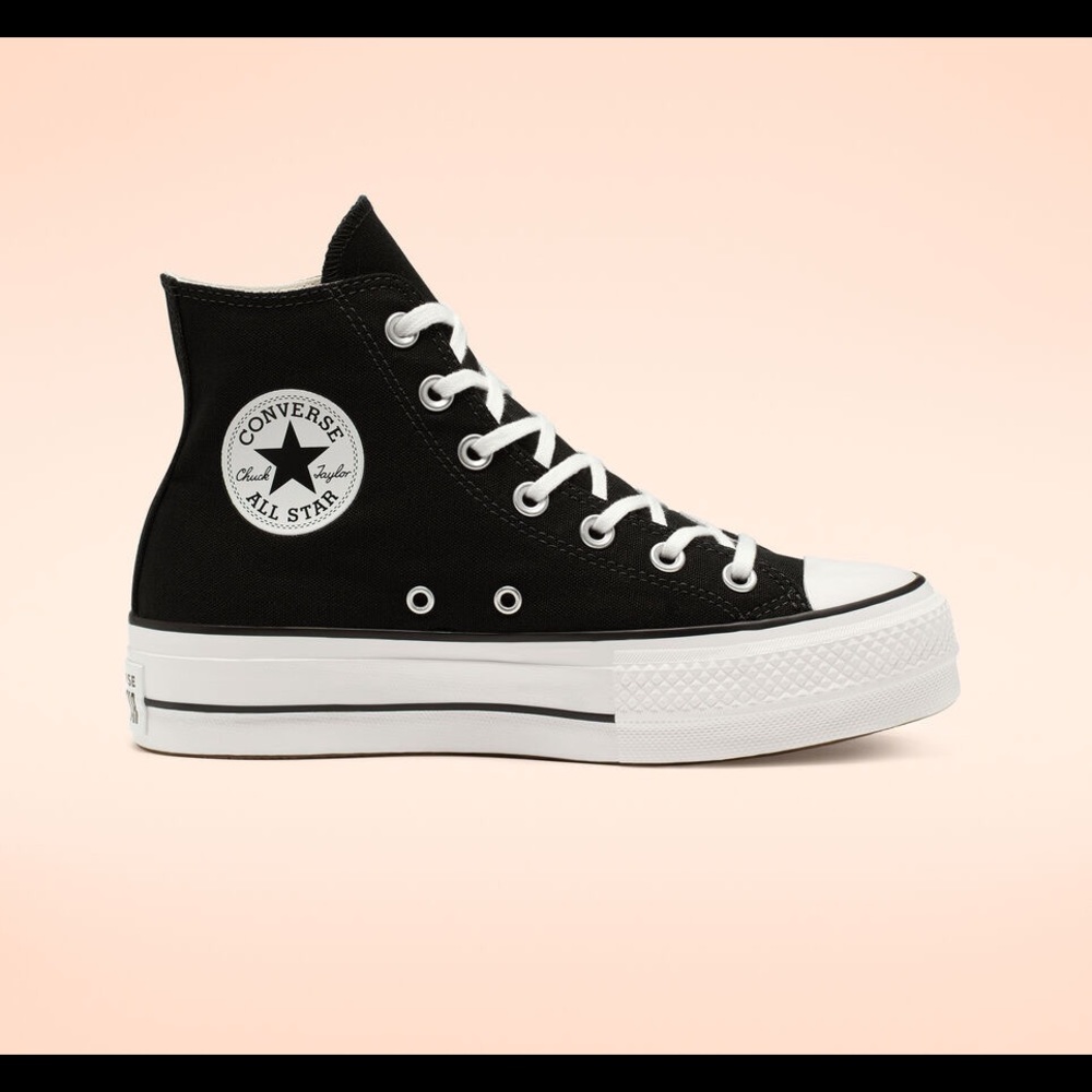 Converse Black Platform High Tops